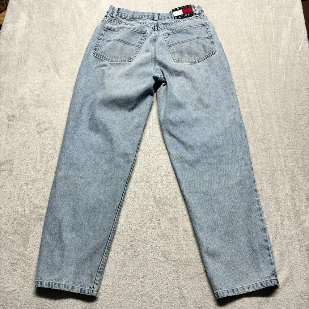 Vintage 90's Tommy Hilfiger Jeans Mens 34x32 Fits 31x30 Denim Big Flag‎ Patch